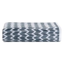 Toalla de Baño Diseño Zigzag Azul y Blanco