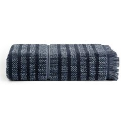 Toalla de Baño Zigzag Azul Oscuro