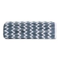 Toalla Extra Playa Zigzag Blanca con Azul