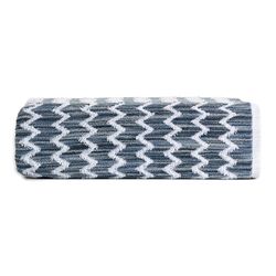 Toalla Extra Playa Zigzag Blanca con Azul