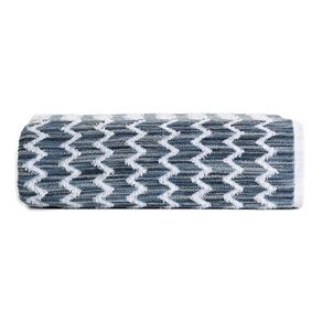 Toalla Extra Playa Zigzag Blanca con Azul