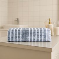 Toalla Extra Playa Zigzag Blanca con Gris