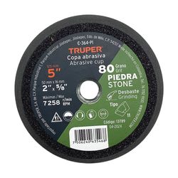 Copa Desbaste para Piedra Grano 80 5 Plg