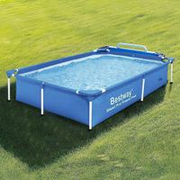 Piscina Rectangular Splash Steel Pro Frame para Jardín y Terraza
