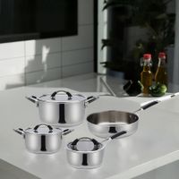 Batería de Cocina Acero Inoxidable 7 Pzas