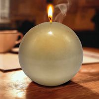 Vela Esfera Beige 10 cm