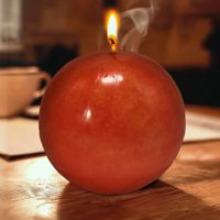 Vela Esfera Naranja 4"