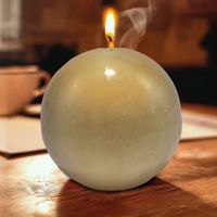 Vela Esfera Beige 8 cm