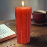 Vela Pillar Naranja 3X8"