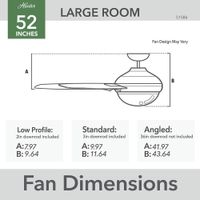 Ventilador con LED Integrado Gallegos Plateado 52 Plg