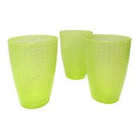 Set 3 Vasos Verde Glitter