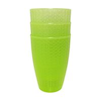 Set 3 Vasos Verde Glitter