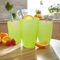 Set 3 Vasos Verde Glitter
