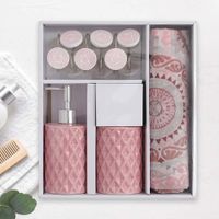 Set de Accesorios para Baño Rosa 15 Pzas