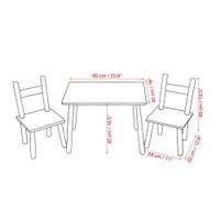 Set de Mesa Infantil con 2 Sillas Color Azul