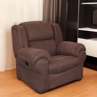 Sillón Reclinable Tapizado Café