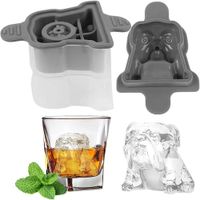 Set de 2 Moldes de Hielo Diseño Bulldog