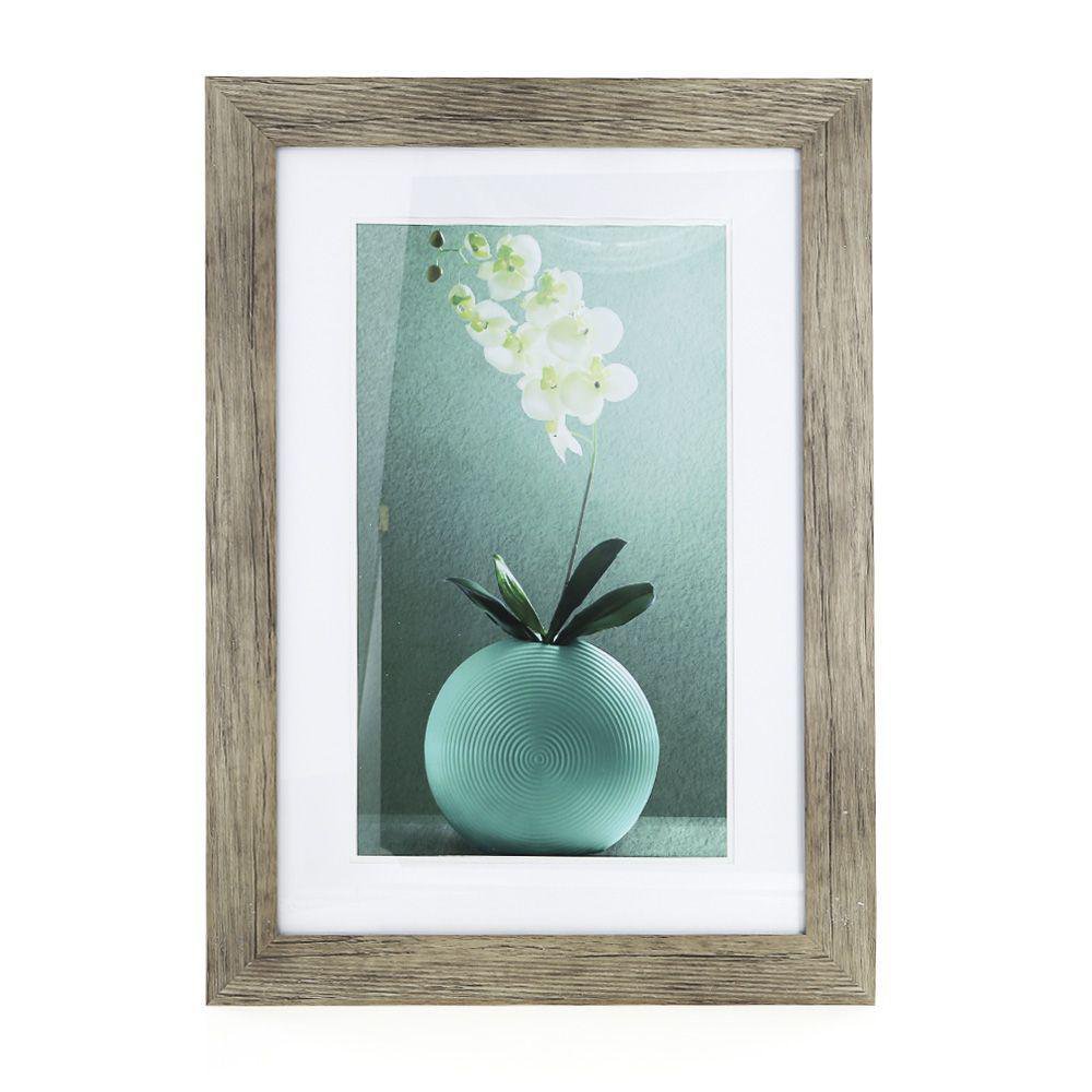 Cuadro Decorativo de 49 x 69 x 2 cm Temática Jarrón con Flores Blancas