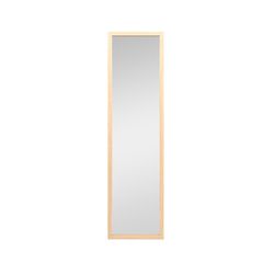 Espejo de Pared 124x34 Cm con Marco de Madera Natural