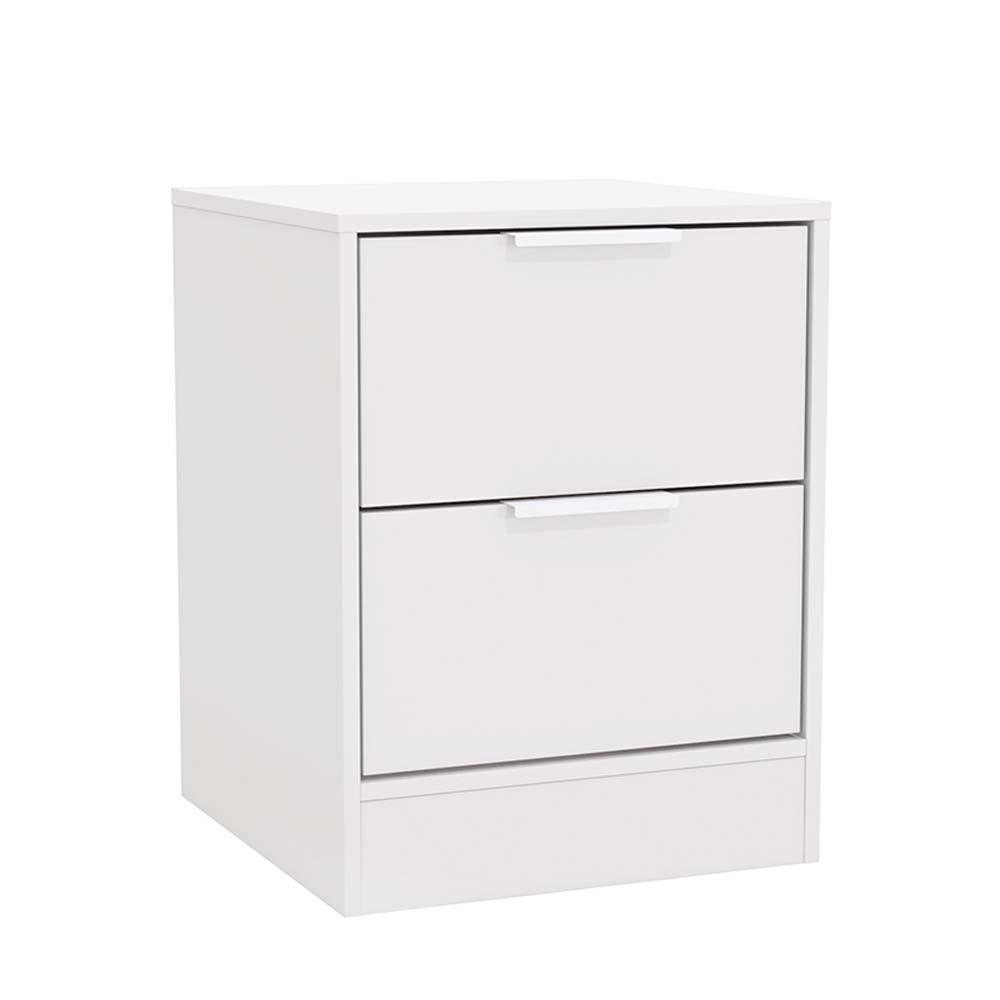 Mesa de Noche Ari con 2 Cajones de 45 x 45 x 58 cms Color Blanco