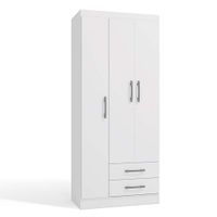 Armario Almy 3 Puertas 2 Gavetas Blanco