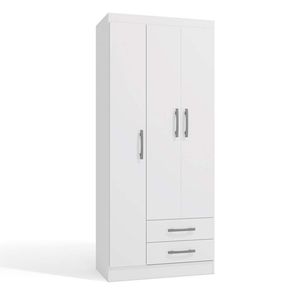 Armario Almy 3 Puertas 2 Gavetas Blanco