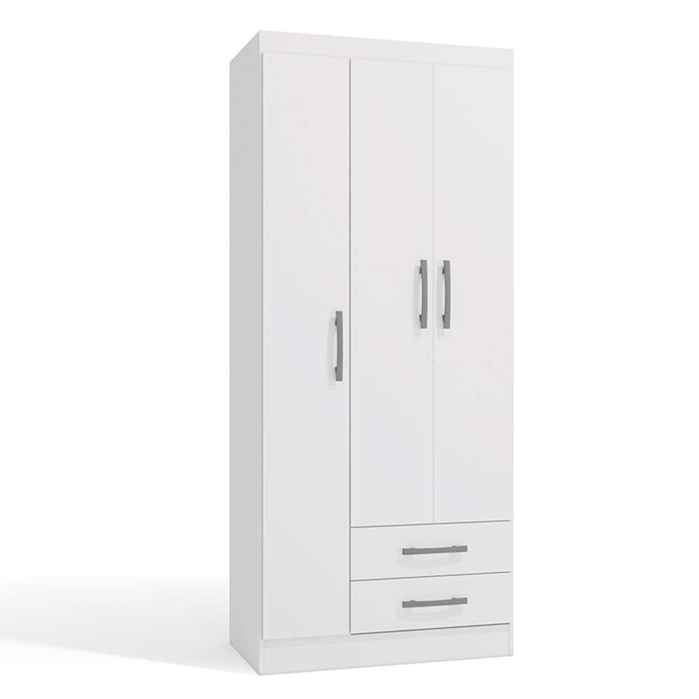Clóset Almy con 3 Puertas y 2 Gavetas 78 x 45 x 182 cm Color Blanco