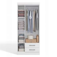Armario Almy 3 Puertas 2 Gavetas Blanco