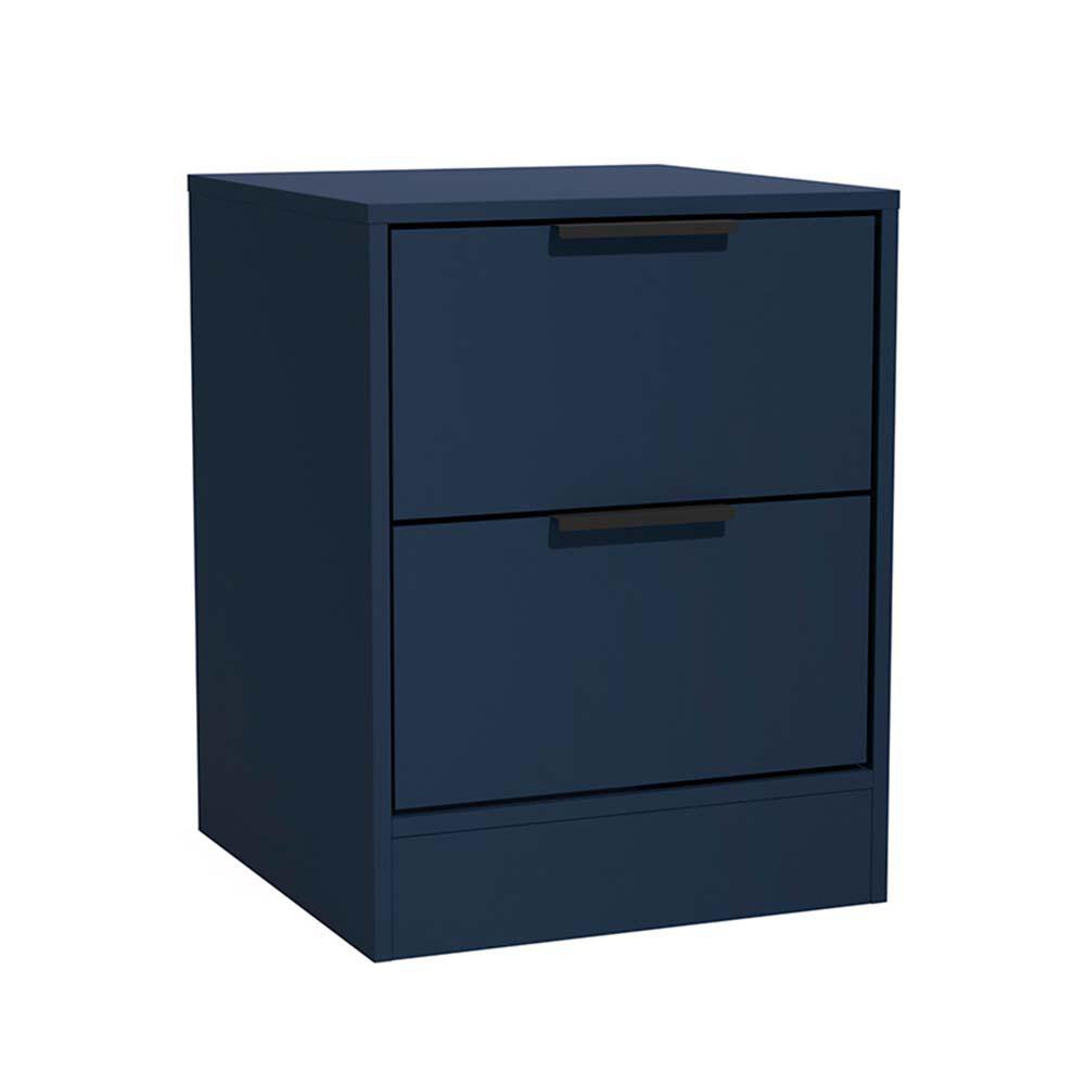 Mesa de Noche Ari con 2 Cajones de 45 x 45 x 58 cm Color Azul Oscuro