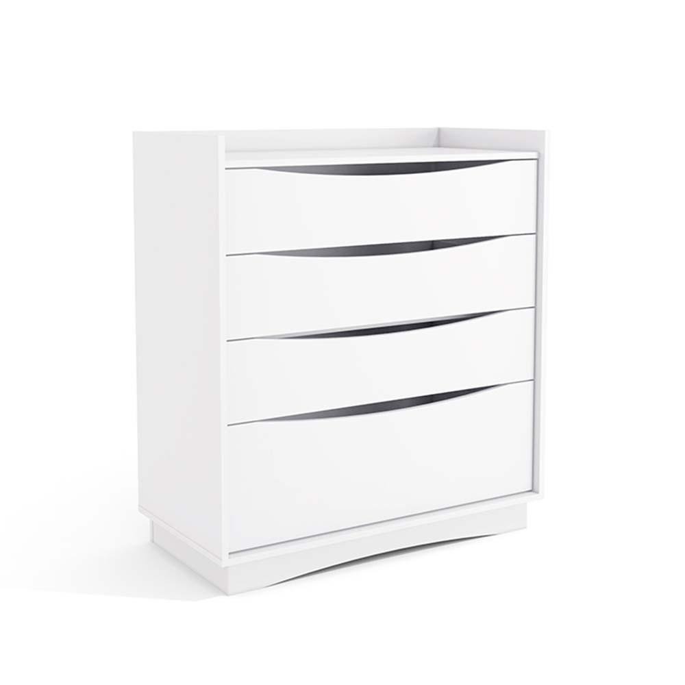 Gavetero Mia 91 x 45 x 101 cm con 4 Gavetas Color Blanco