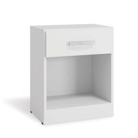Mesa de Noche Ada Blanca de 1 Gaveta