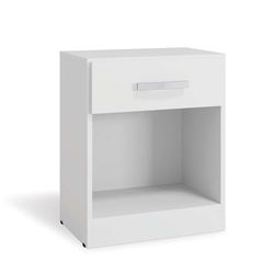 Mesa de Noche Ada Blanca de 1 Gaveta