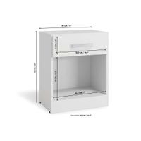 Mesa de Noche Ada Blanca de 1 Gaveta