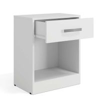 Mesa de Noche Ada Blanca de 1 Gaveta