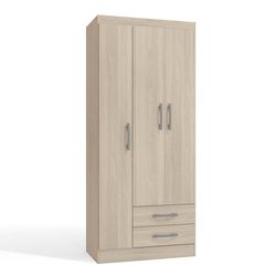 Armario Almy con 3 Puertas 2 Gavetas Almendra