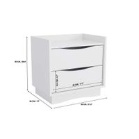 Mesa de Noche Mia Blanca