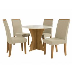 Set Comedor Amy 6 Piezas Beige