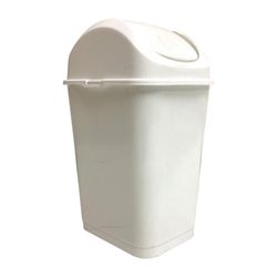 Bote de Basura con Tapa Vaivén Blanco 30 L