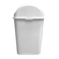 Bote de Basura con Tapa Vaivén Blanco 30 L