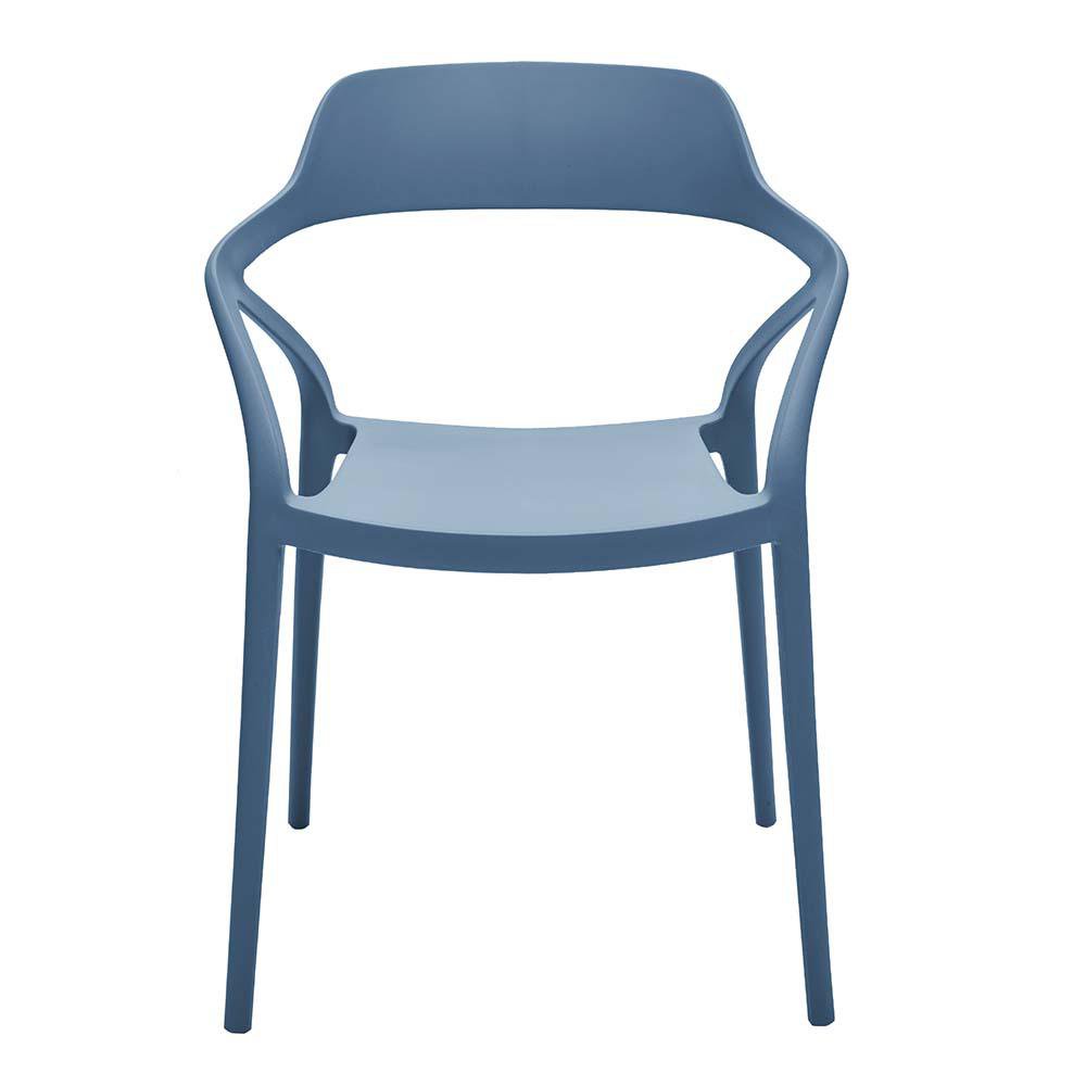 Silla Almería de Polipropileno 52.5 x 57 x 80 cm Color Azul Silla Almería Color Pizarra