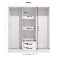 Armario Lory con 6 Puertas y 2 Gavetas Blanco