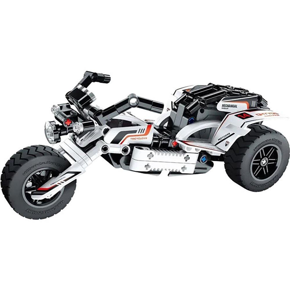 Set de Construcción Mechanical Master Motocicleta Pull Back de 198 Piezas 6+ Años