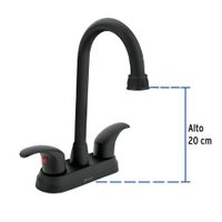 Mezcladora para Lavabo 4 Plg Tipo Bar Negro Mate - Foset
