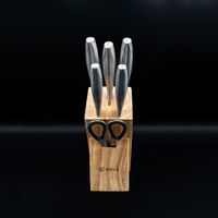 Set de Cuchillos 7 Piezas con Base de Madera