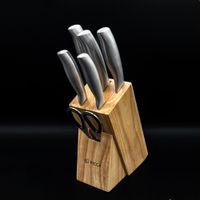 Set de Cuchillos 7 Piezas con Base de Madera