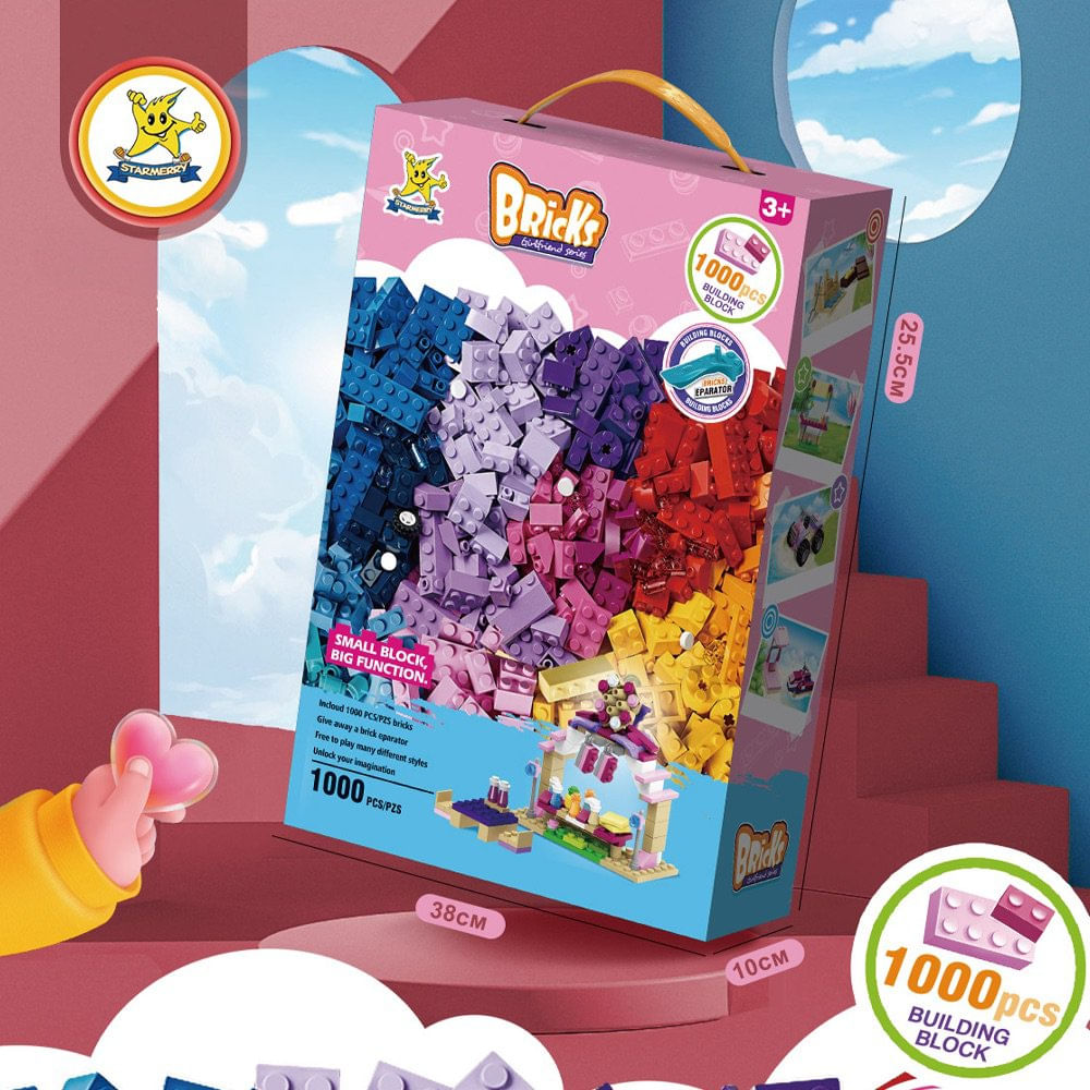 Set de Bloques de Construcción Bricks Educational Series de 1,000 Piezas 3+ Años