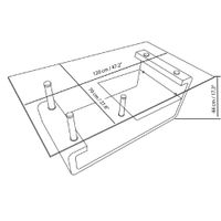 Mesa de Centro Vidrio Blanco
