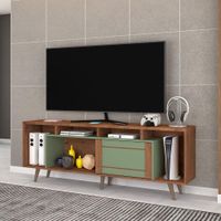 Rack para TV Daisy 65 Plg Café y Verde