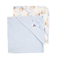 Toalla-Infantil-Azul-Marfil-con-Cara-de-Perro