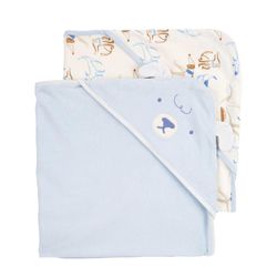 Toalla-Infantil-Azul-Marfil-con-Cara-de-Perro